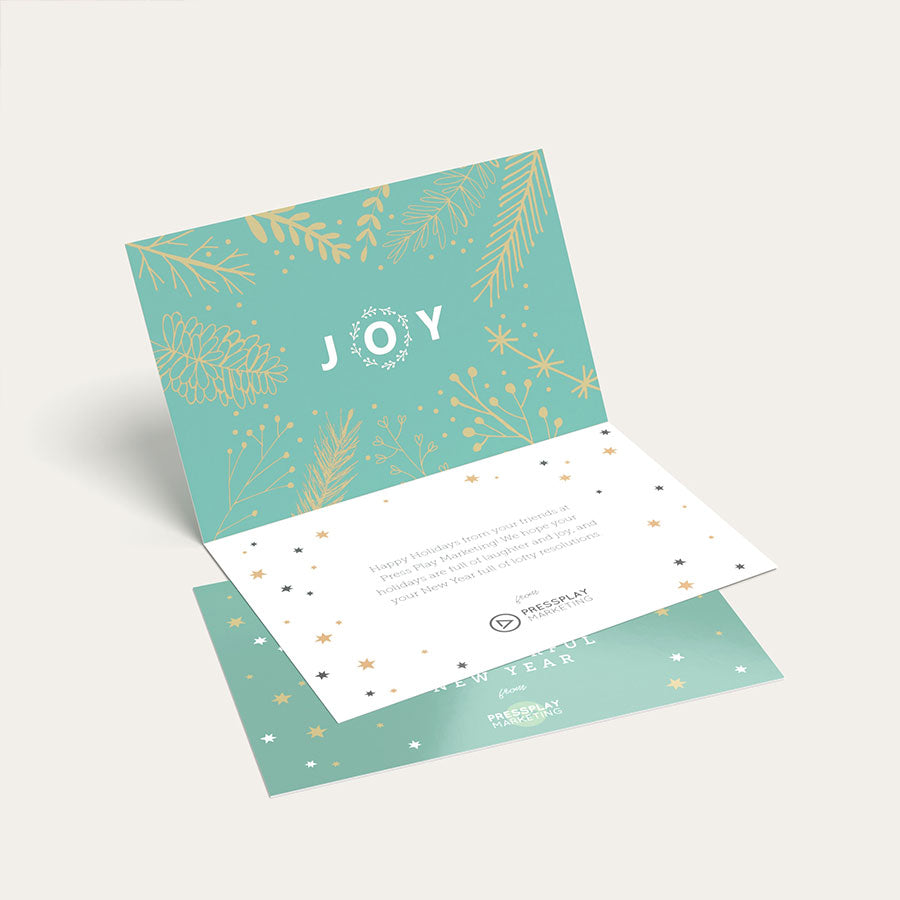 green color foldable invitation