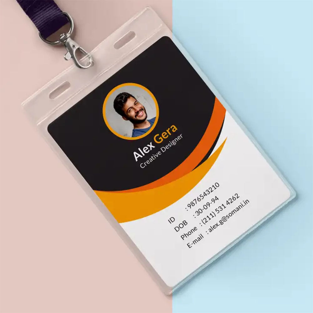 
                  
                    id cards with lanyards
                  
                