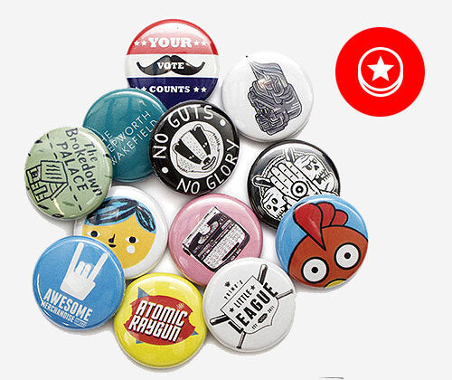 Multiple design round buttons